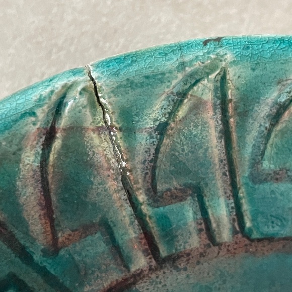 Handmade ceramic raku pottery dish or bowl southwestern - Picture 7 of 7